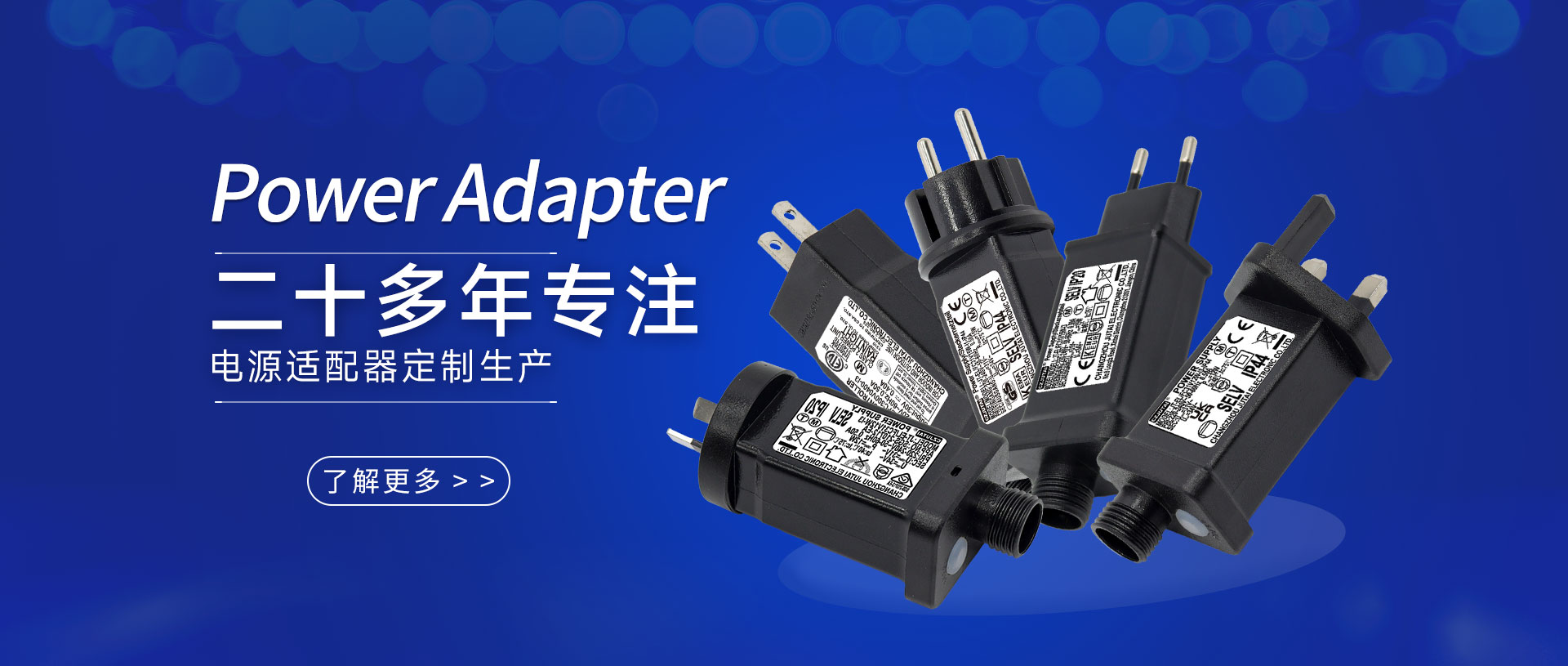 20年专注电源适配器定制生产